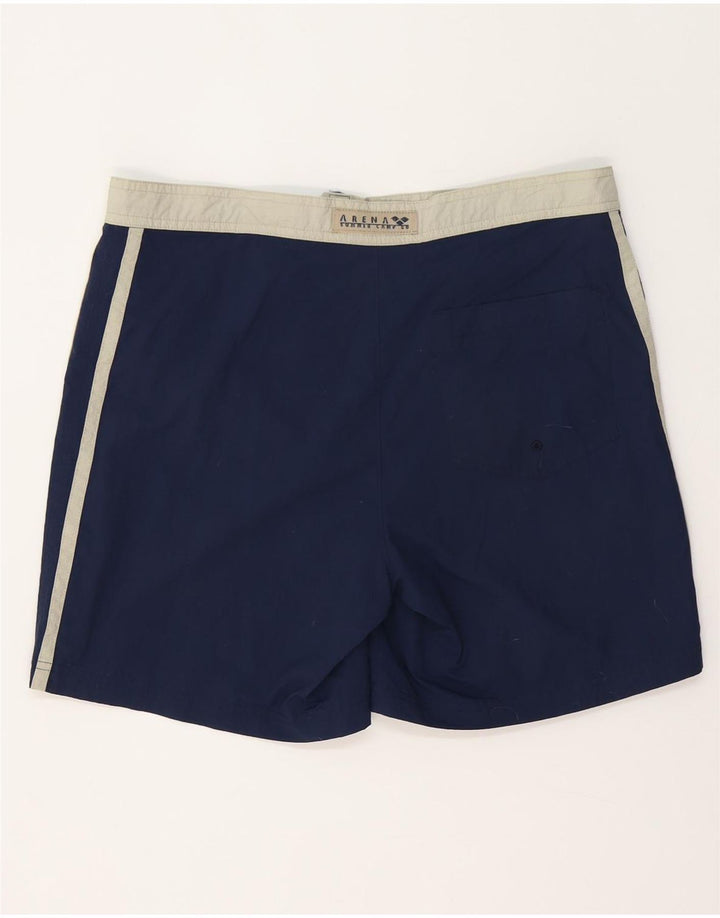 Shorts de natação masculino Arena grande poliéster Colourblock azul marinho