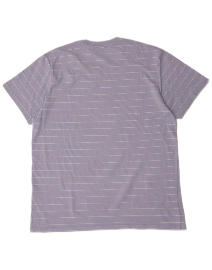 Camiseta masculina padrão Levi's Top grande de algodão listrado azul