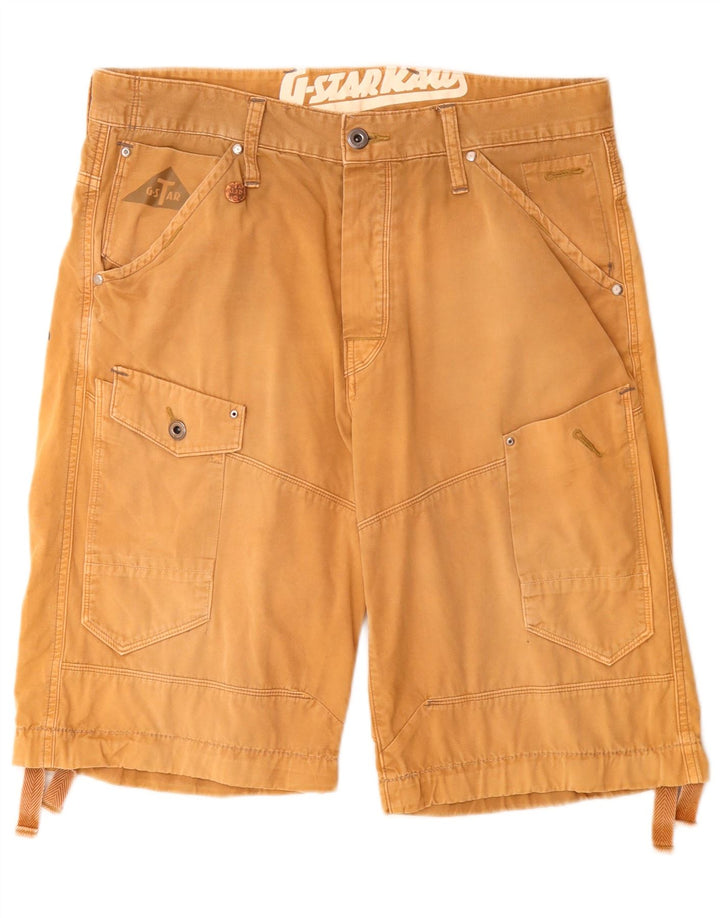 G-Star Mens Graphic Cargo Shorts W34 Grande Algodão Bege