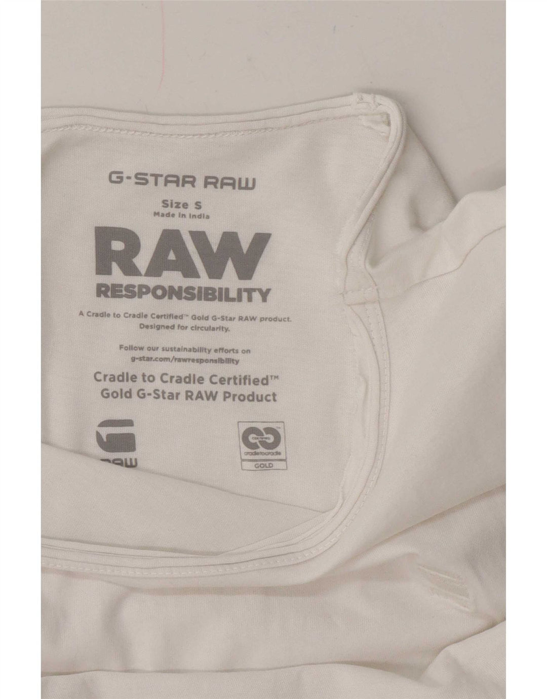 Camiseta gráfica masculina G-Star Top pequeno branco