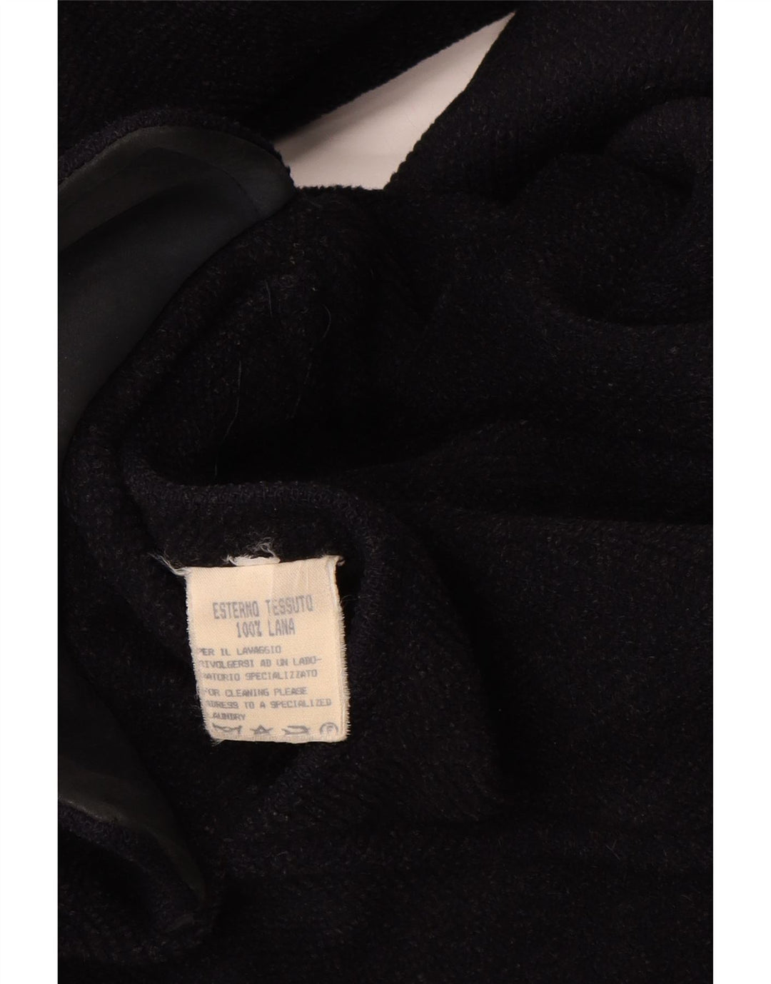 Casaco Duffle Masculino Vintage com Capuz Reino Unido 42 XL Lã Azul Marinho