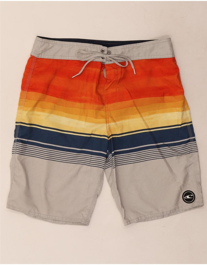 Shorts de natação masculino O'Neill grandes listrados multicoloridos