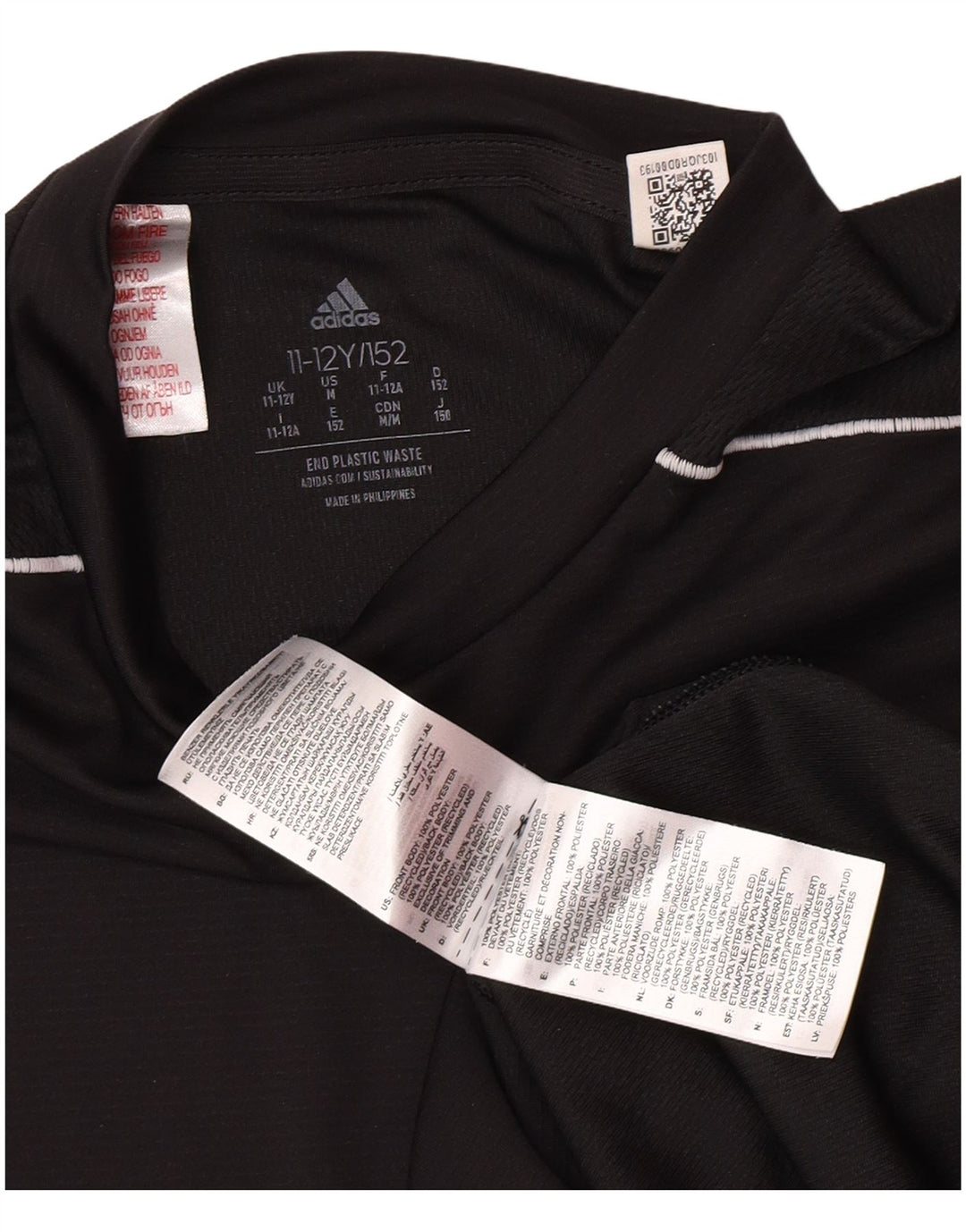 Camiseta Adidas Menino Aeroready Top 11-12 Anos Preto Poliéster