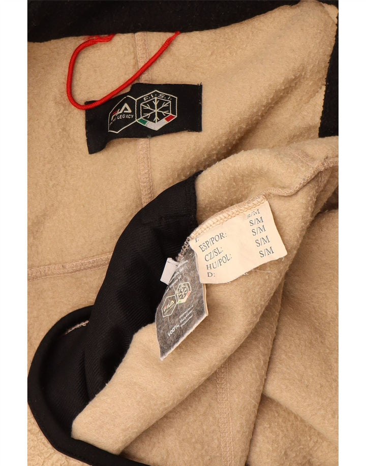 Jaqueta de lã masculina FILA Loose Fit UK 36 poliéster colorblock bege pequeno