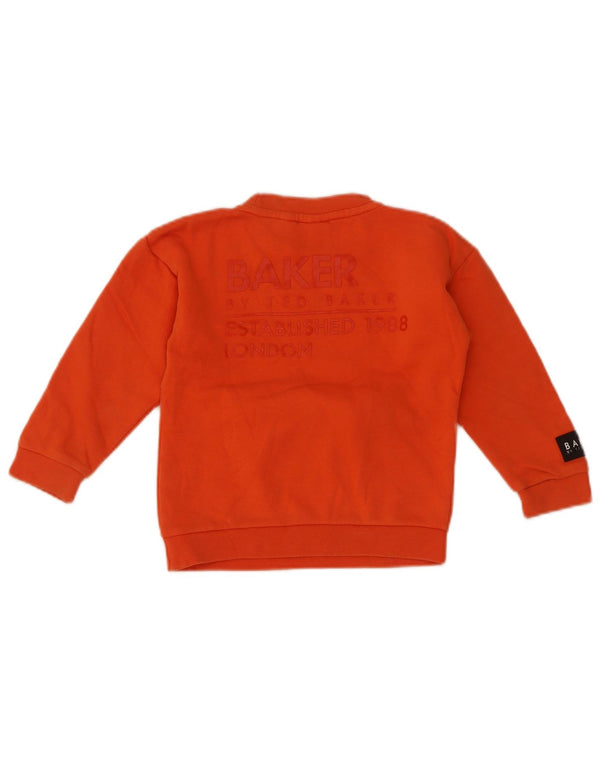 Suéter gráfico Ted Baker Boys 3-4 anos algodão laranja