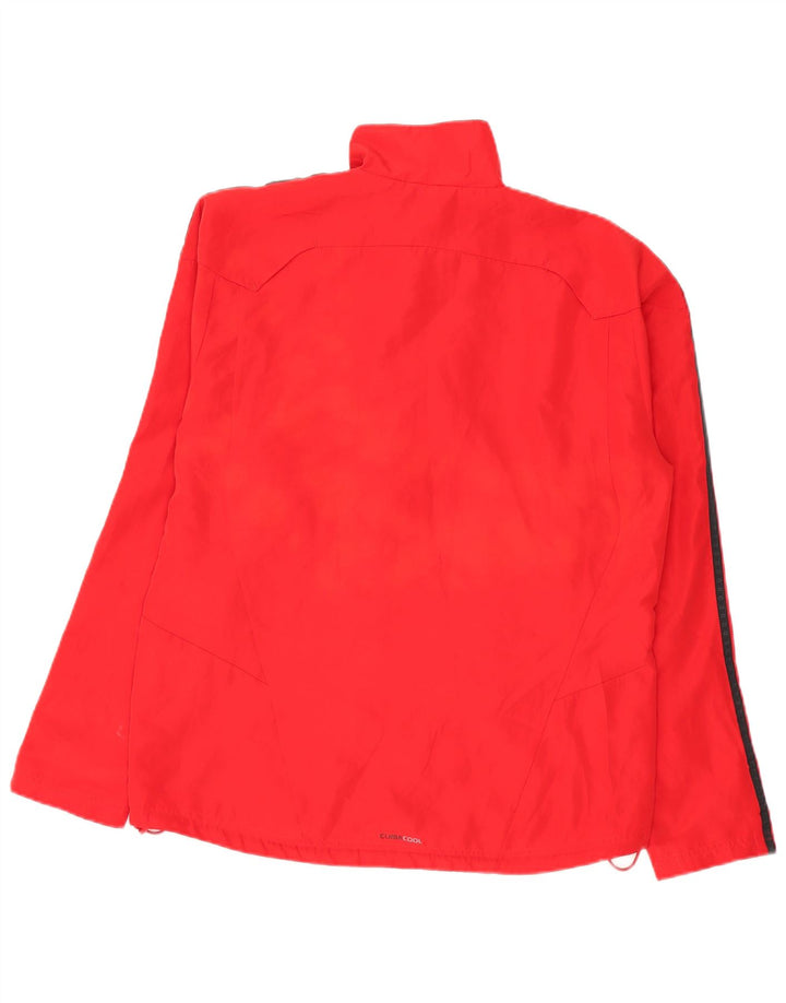Adidas Mens Climacool Rain Jacket UK 40 Grande Poliéster Colorblock Vermelho