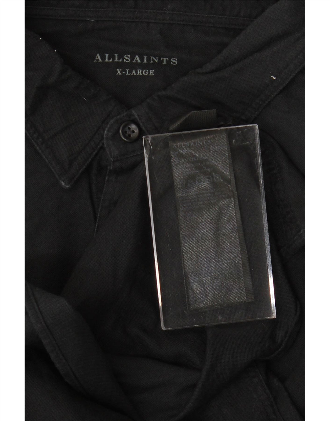 Camisa masculina ALL SAINTS XL algodão preto