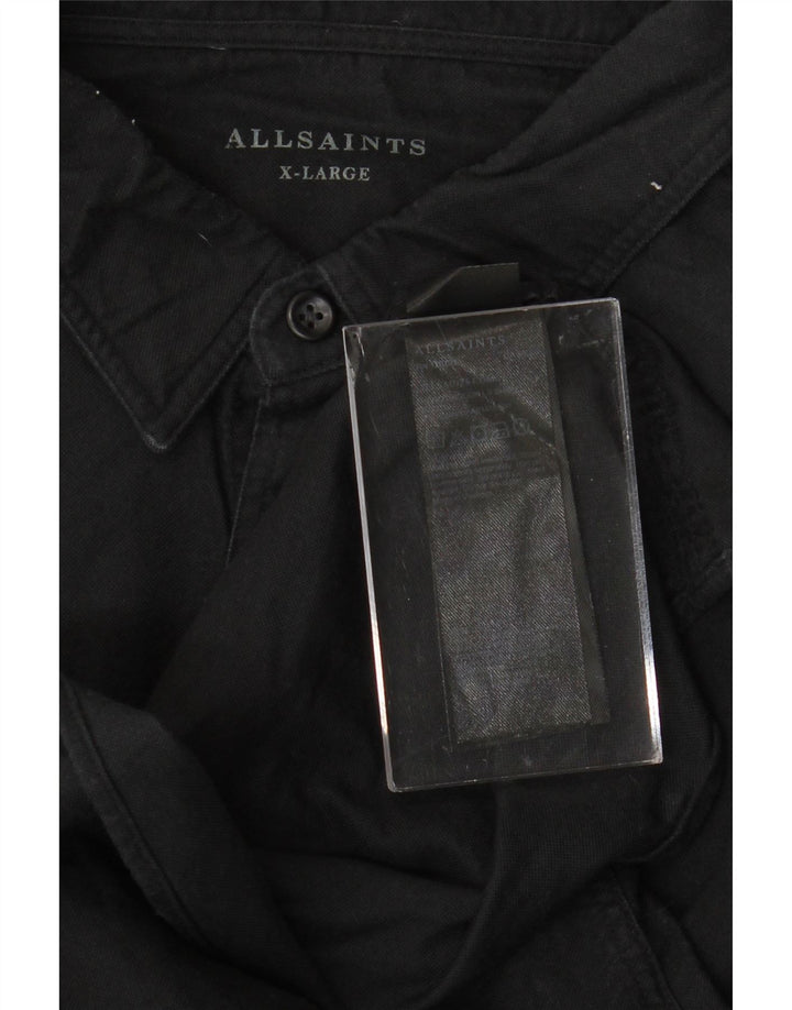 Camisa masculina ALL SAINTS XL algodão preto