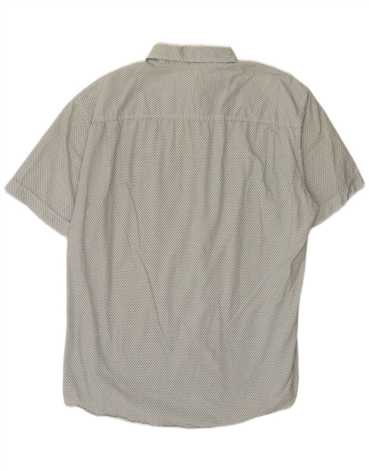 Camisa masculina de manga curta Gap grande algodão manchado branco