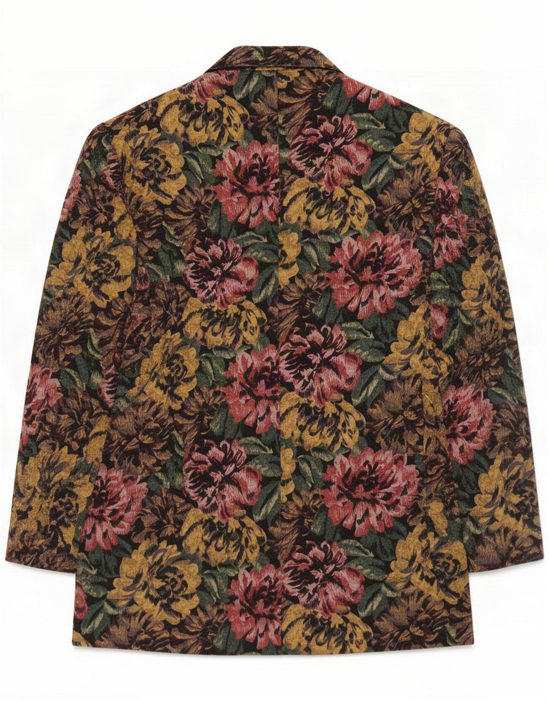 Jaqueta blazer feminina vintage de 2 botões Reino Unido 12 Floral multicolorido médio