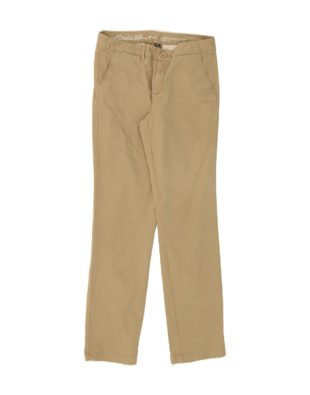 EDDIE BAUER Womens Slim Chino Trousers US 6 Medium W28 L32 Beige Cotton Vintage Eddie Bauer and Second-Hand Eddie Bauer from Messina Hembry 