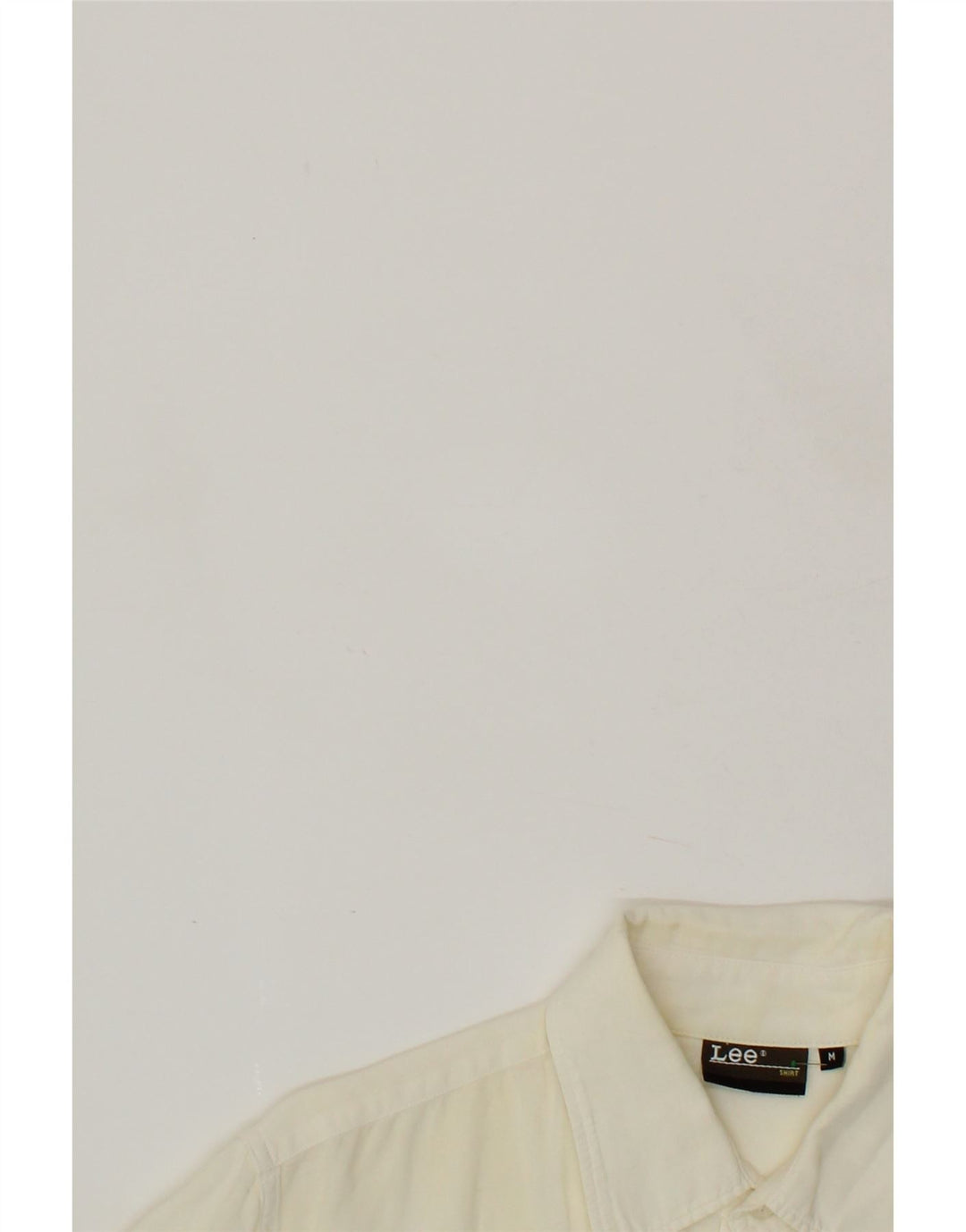 LEE Mens Short Sleeve Shirt Medium Off White Vintage Lee and Second-Hand Lee from Messina Hembry 