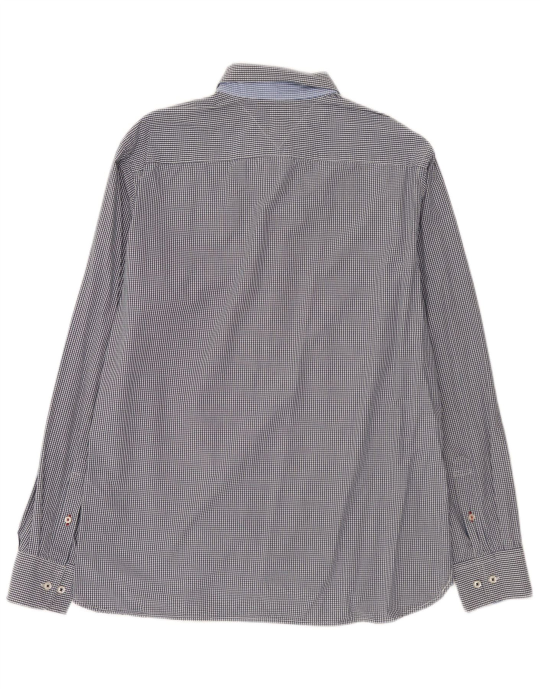 Camisa masculina Tommy Hilfiger Custom Fit grande algodão guingão azul