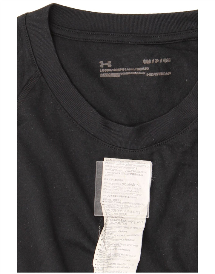 UNDER ARMOUR Camiseta masculina Heat Gear Top pequeno poliéster preto