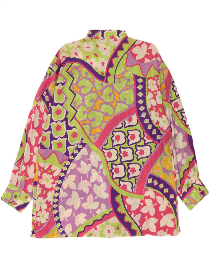 Camisa masculina Pancaldi & B XL seda floral multicolorida