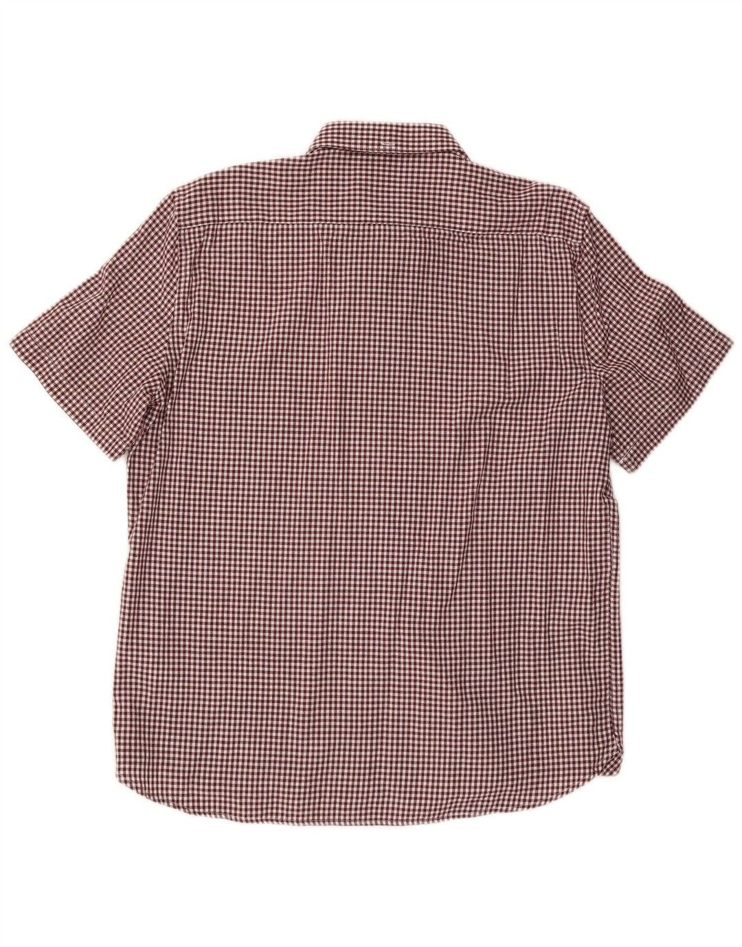 Camisa masculina de manga curta FRENCH CONNECTION XL marrom algodão gingham