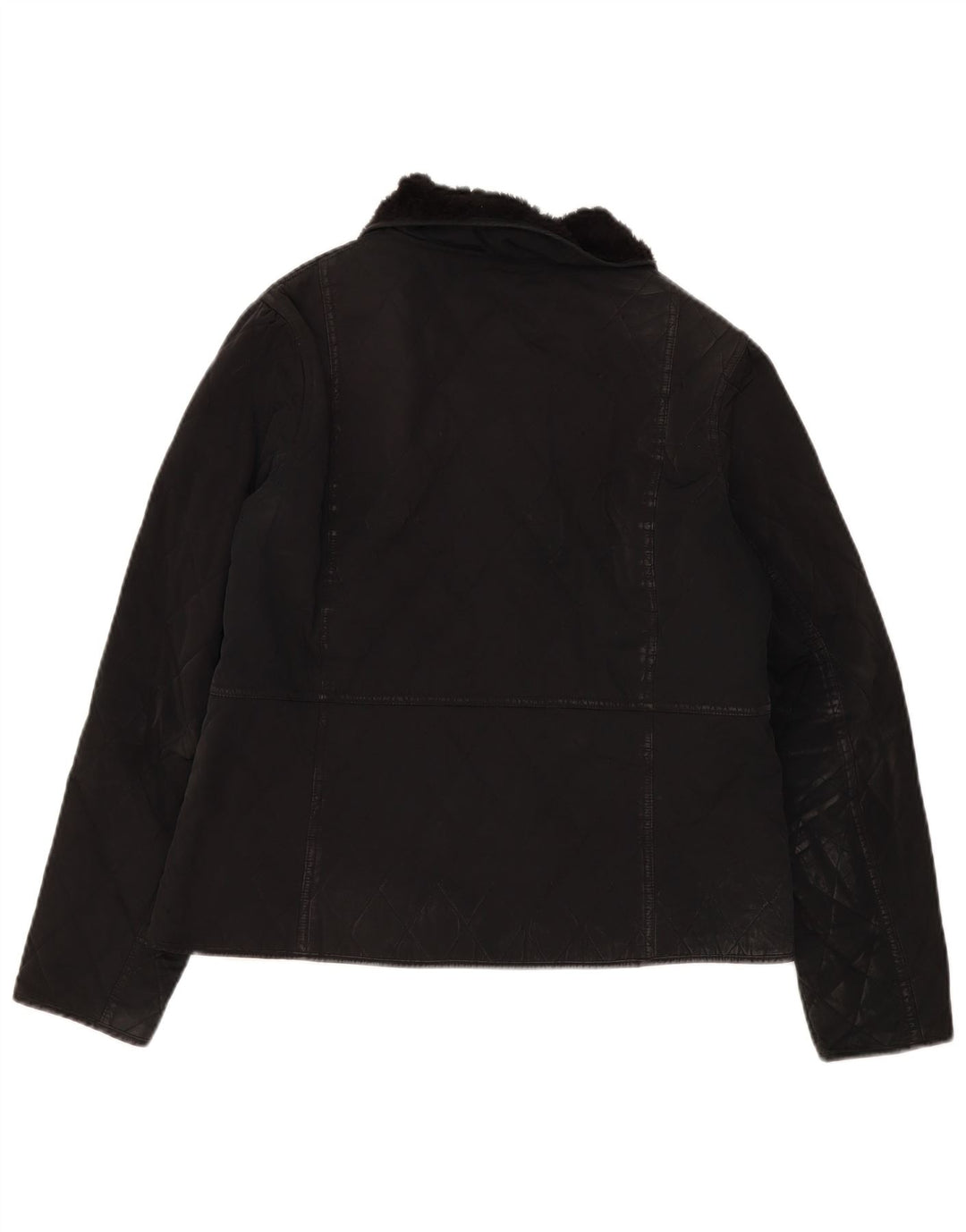 Jaqueta acolchoada feminina Barbour UK 16 grande poliamida preta