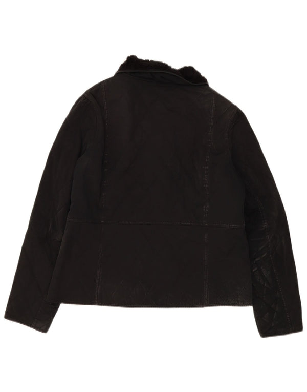 Jaqueta acolchoada feminina Barbour UK 16 grande poliamida preta