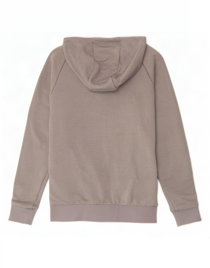 Adidas masculino zip moletom com capuz pequeno poliéster cinza