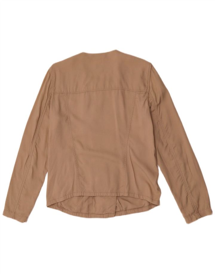 Jaqueta militar oversized feminina Gap Reino Unido 10 Lyocell bege pequeno