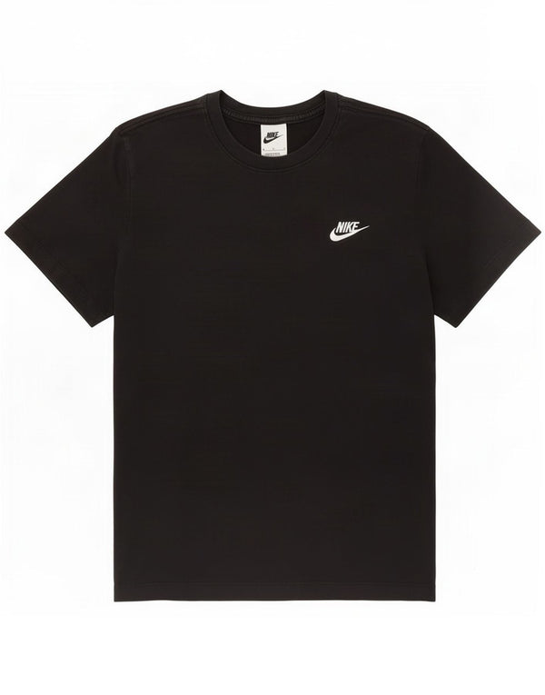 Nike Mens Camiseta Top Médio Algodão Preto