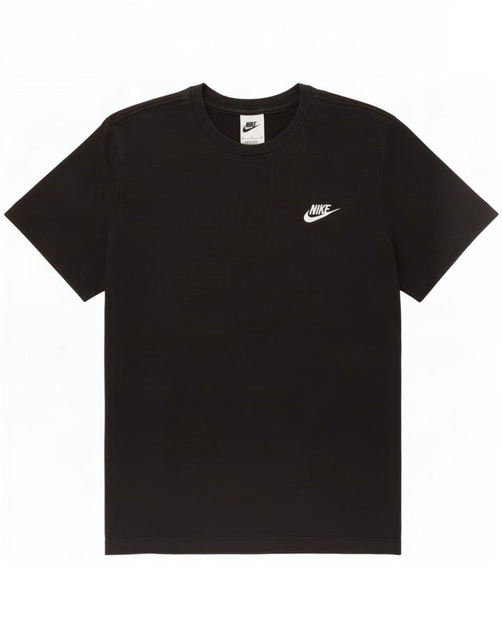 Nike Mens Camiseta Top Médio Algodão Preto