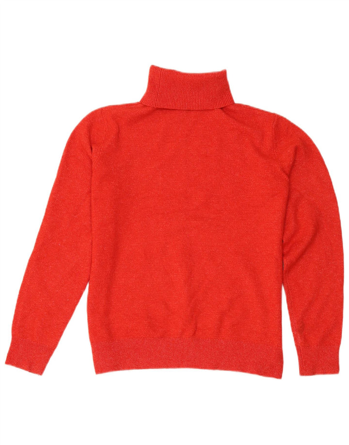 Suéter feminino Marks & Spencer com gola redonda Reino Unido 10 pequeno vermelho manchado