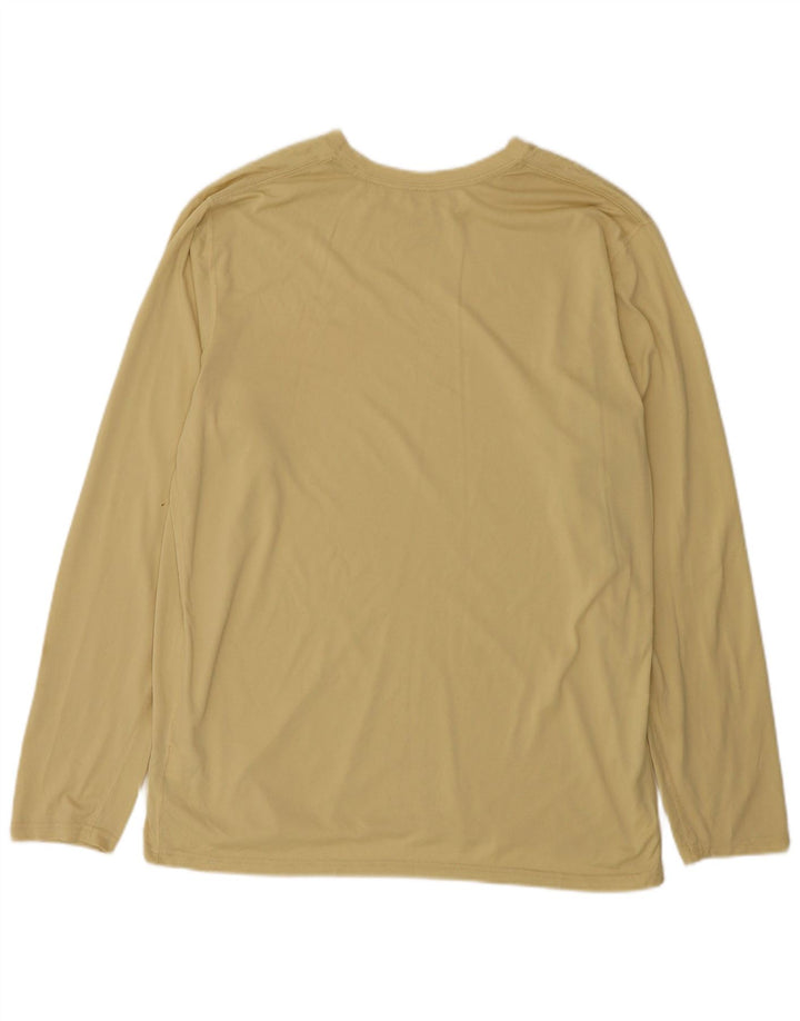 Nike Mens Dri Fit Top Manga Longa XL Amarelo Poliéster