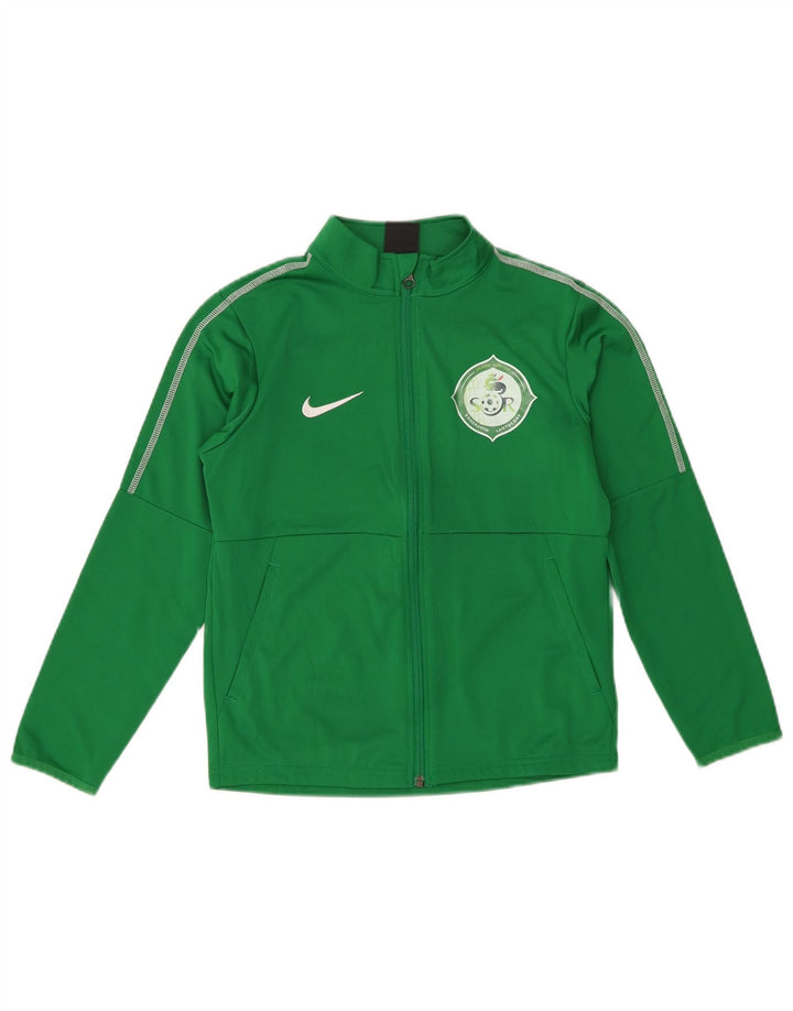Jaqueta Nike Boys Dri Fit Graphic Tracksuit 10-11 anos verde médio