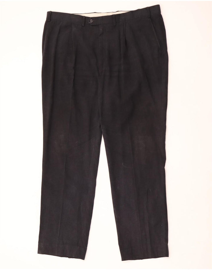 Calça masculina Marks & Spencer Pegged Suit W42 L33 azul marinho Lyocell