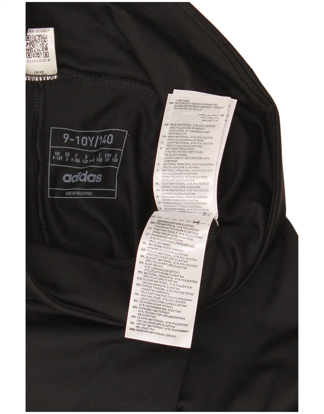 Leggings Adidas Aeroready para meninas 9-10 anos preto poliéster