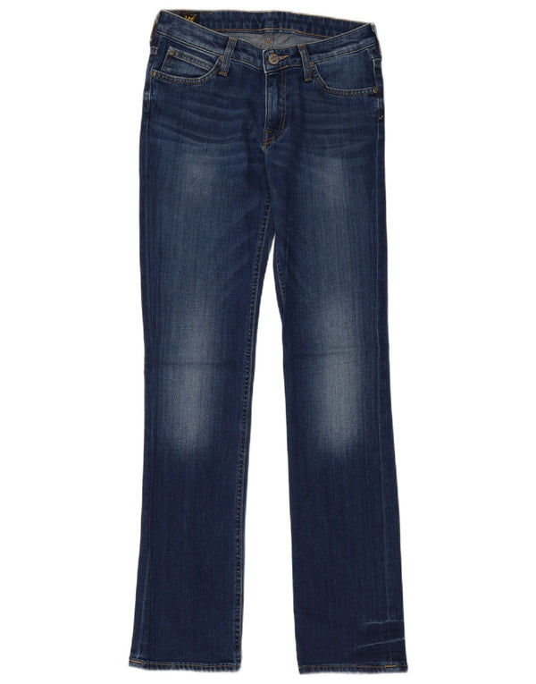 Lee Womens Marlin Straight Jeans W28 L33 Azul Algodão