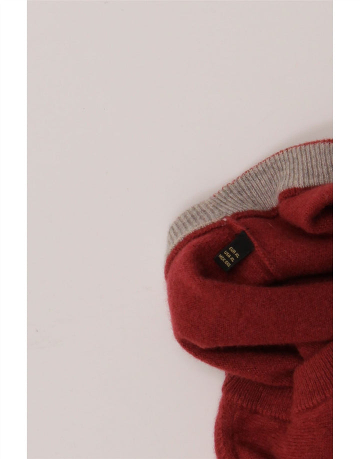 Suéter masculino Massimo Dutti com gola redonda XL lã vermelha