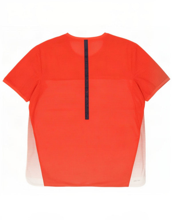 Camiseta Nike Masculina Dri Fit Top XL Listrada Vermelha Poliéster