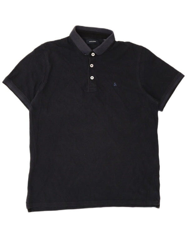 Camisa polo masculina Jack & Jones XL azul marinho algodão