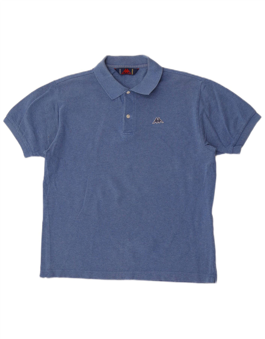 Camisa polo masculina Kappa algodão azul médio