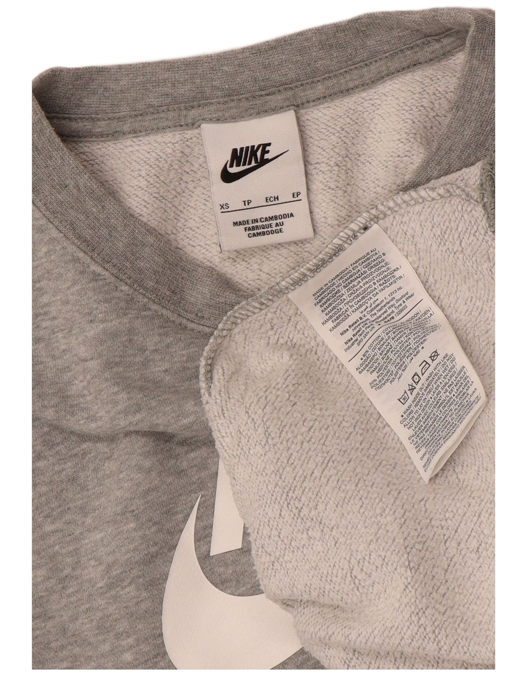 NIKE Mens Graphic Moletom Jumper XS Cinza