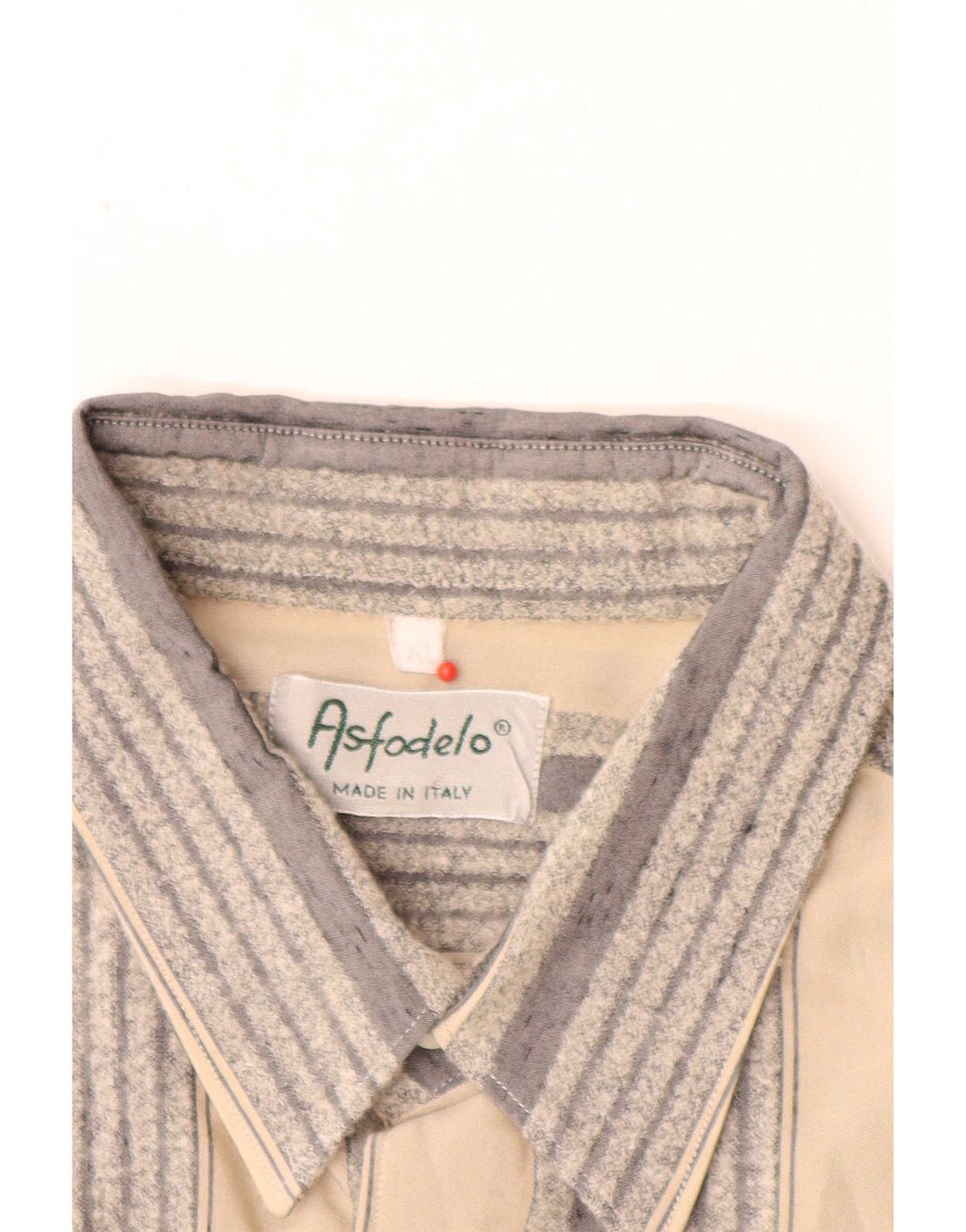 Camisa masculina vintage XL listrada cinza