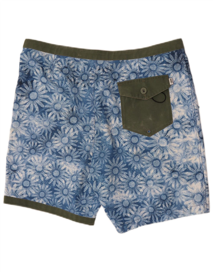 Shorts de natação masculino Vans grande poliéster floral azul