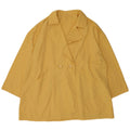 Casaco feminino vintage oversized com peito duplo UK 22 3XL amarelo