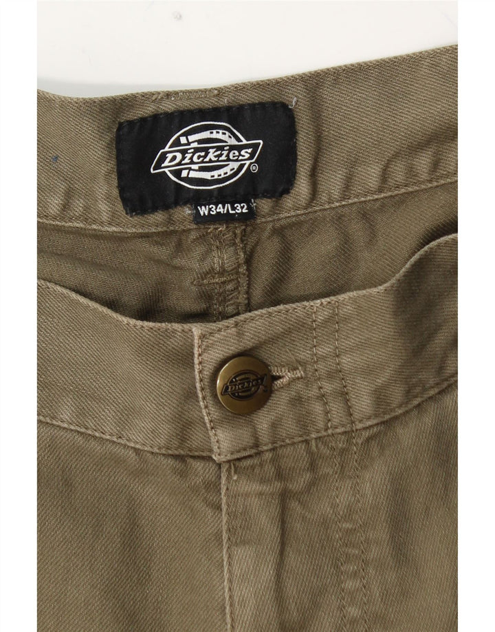 Calça cargo reta masculina DICKIES W34 L32 algodão cáqui