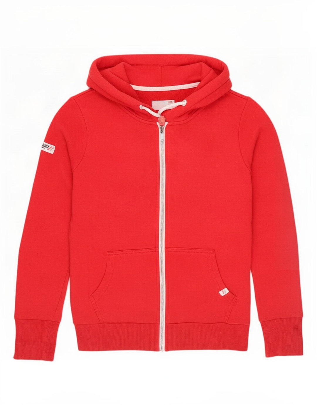 Superdry Womens Zip Hoodie Sweater UK 10 Pequeno Poliéster Vermelho
