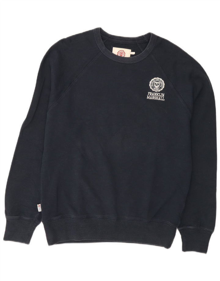 Franklin Marshall moletom masculino jumper médio azul marinho