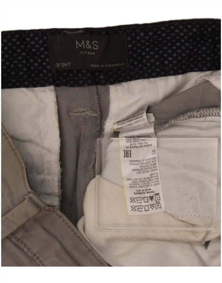 Shorts chino masculino MARKS & SPENCER W30 algodão cinza médio