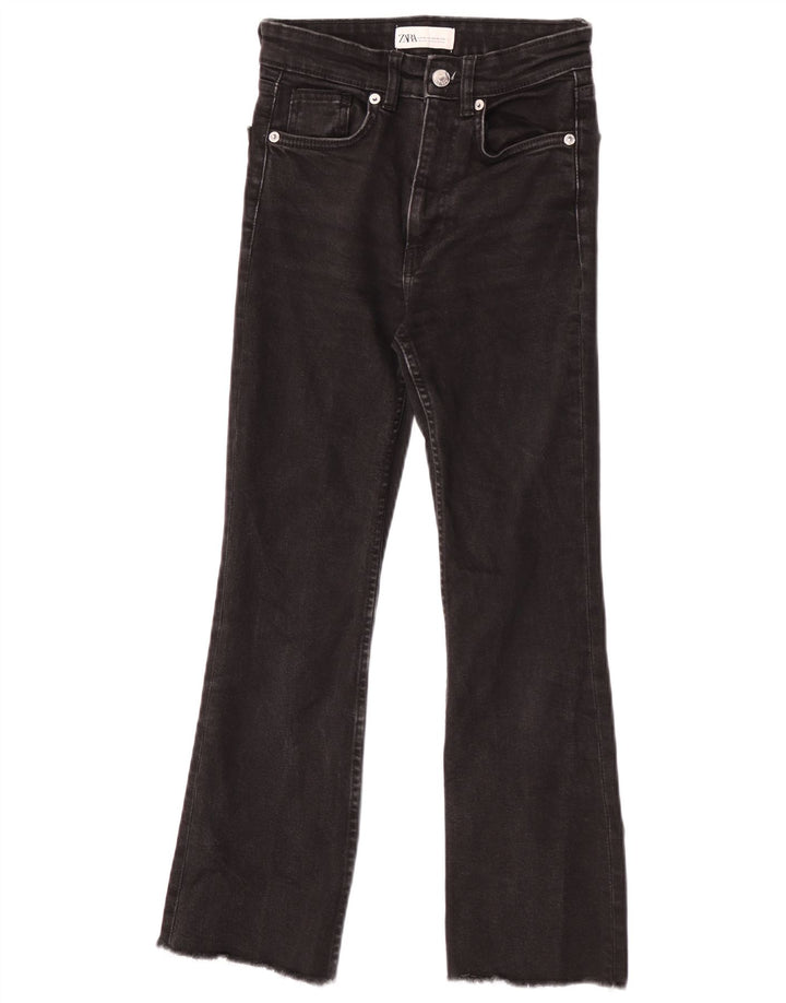 Calça jeans feminina Zara Bootcut EU 34 2XS W24 L25 preta