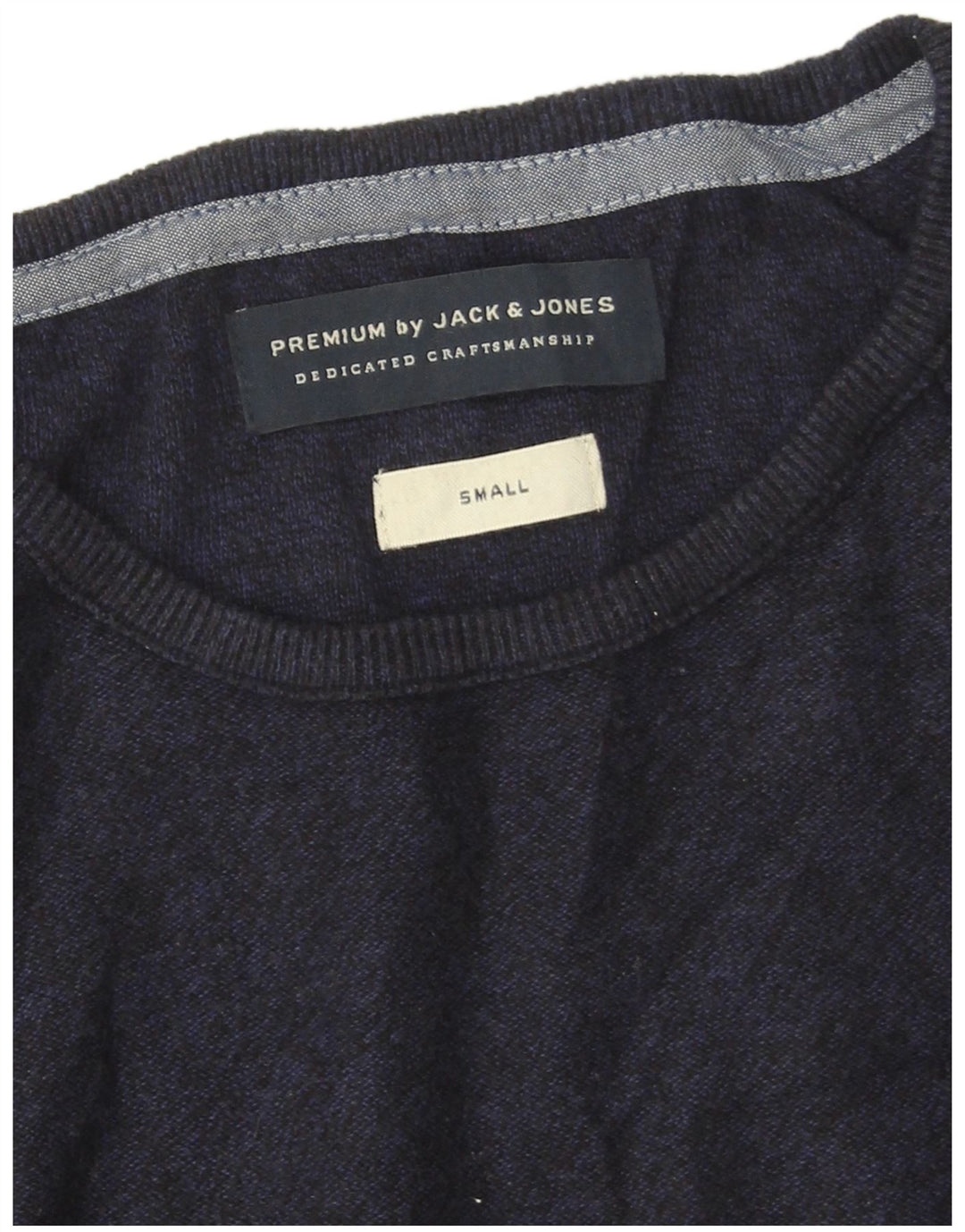 Jack & Jones Top masculino de manga comprida pequeno algodão azul marinho