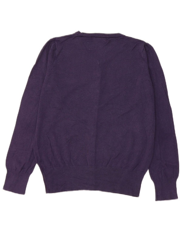 Suéter cardigã feminino Marks & Spencer UK 12 viscose roxa média