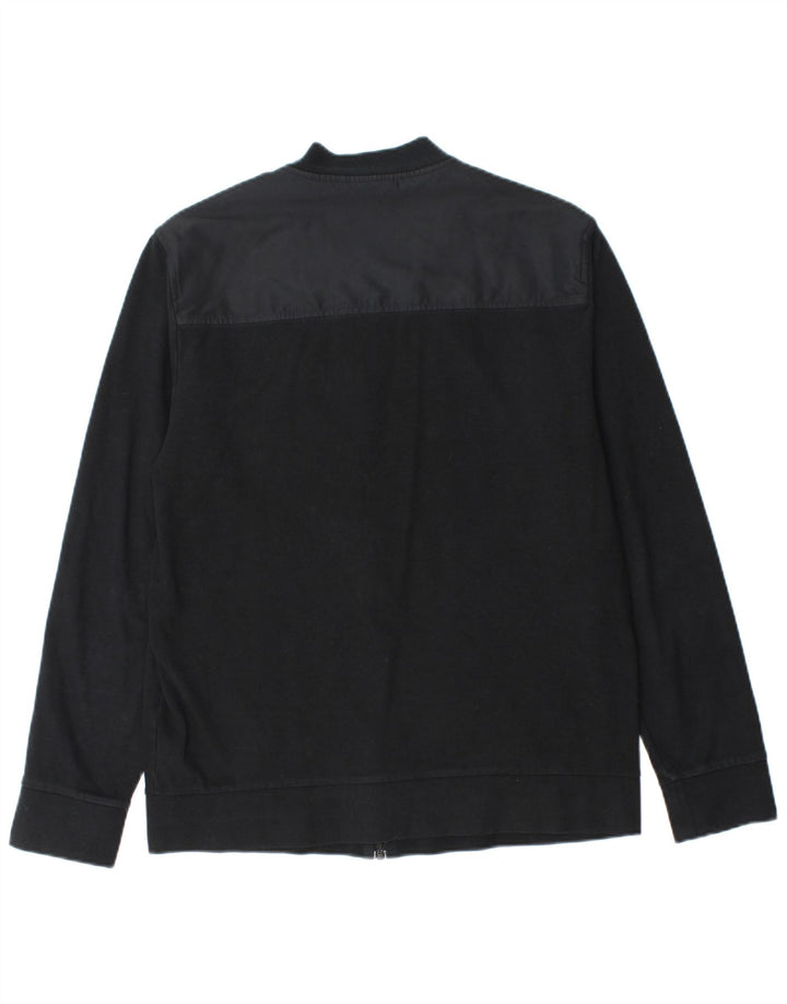 Dkny Mens Treino Top Jaqueta Médio Preto Colorblock Algodão