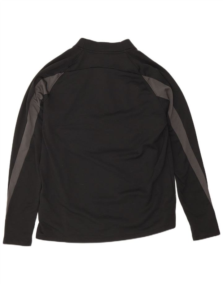 Pulôver masculino Nike Therma-Fit com zíper e gola alta em poliéster preto grande