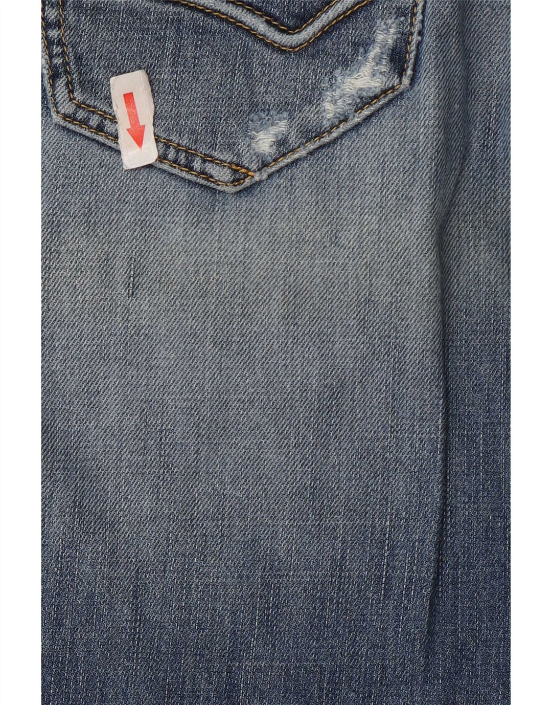 Gas Womens Jeans retos desgastados W30 L30 algodão azul